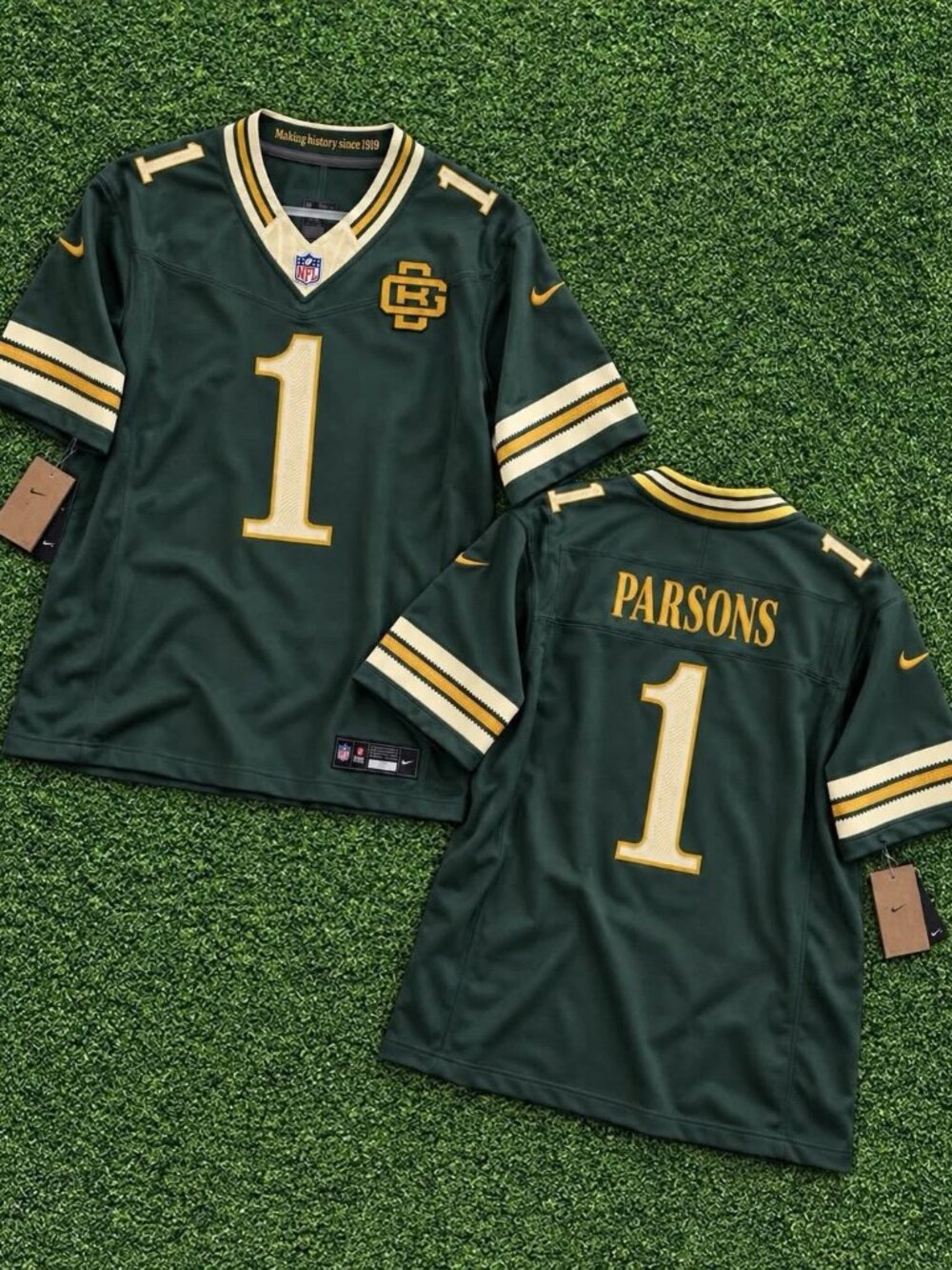 Micah Parsons Green 1 Stitched Vapor Jersey